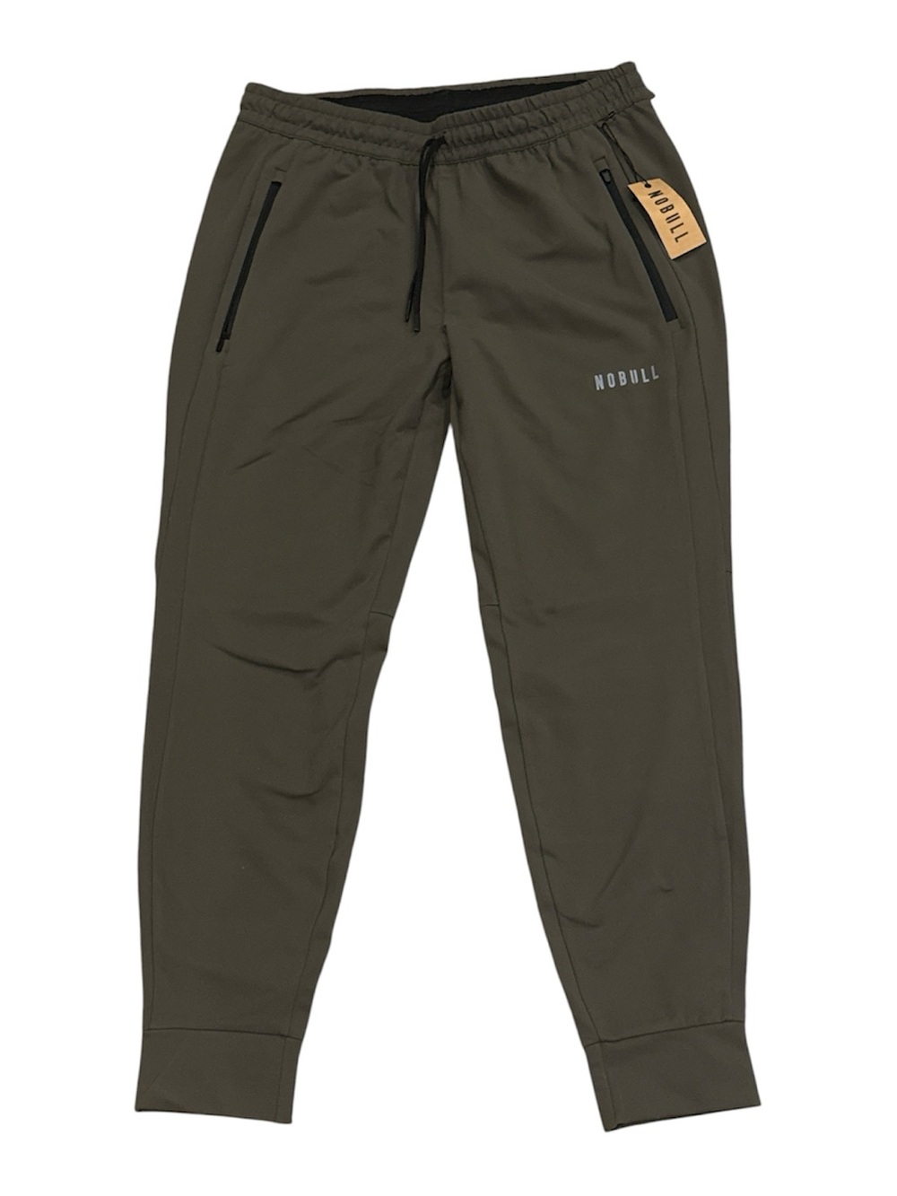 NEW NOBULL Olive Green Gym Stretch Joggers Sweatpants Performance Training Men L